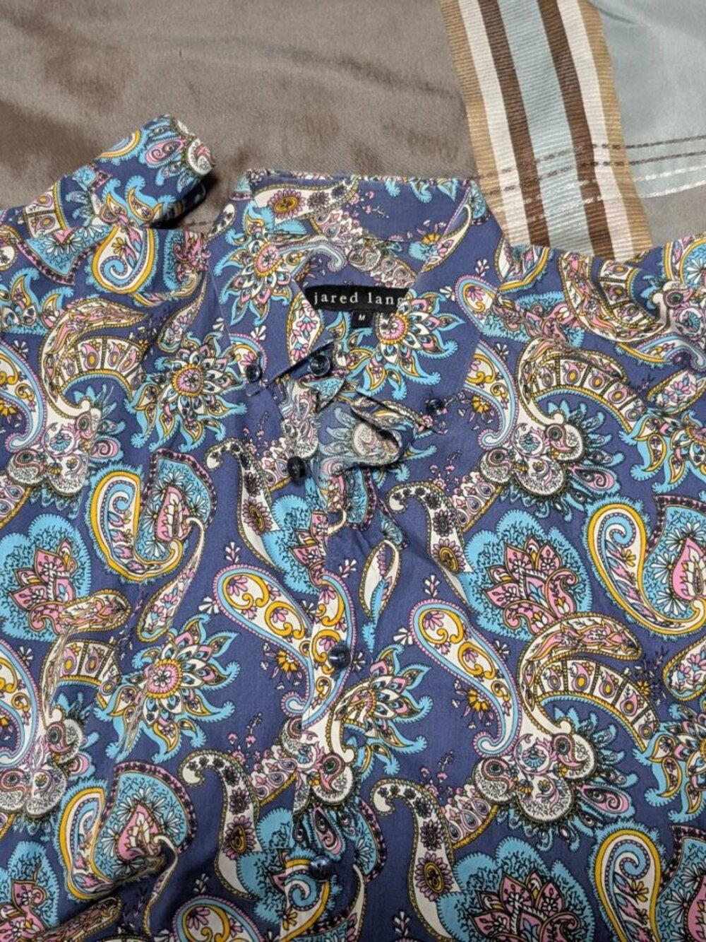 Mens Jared Lang Paisley Sport Shirt by Jared Lang
